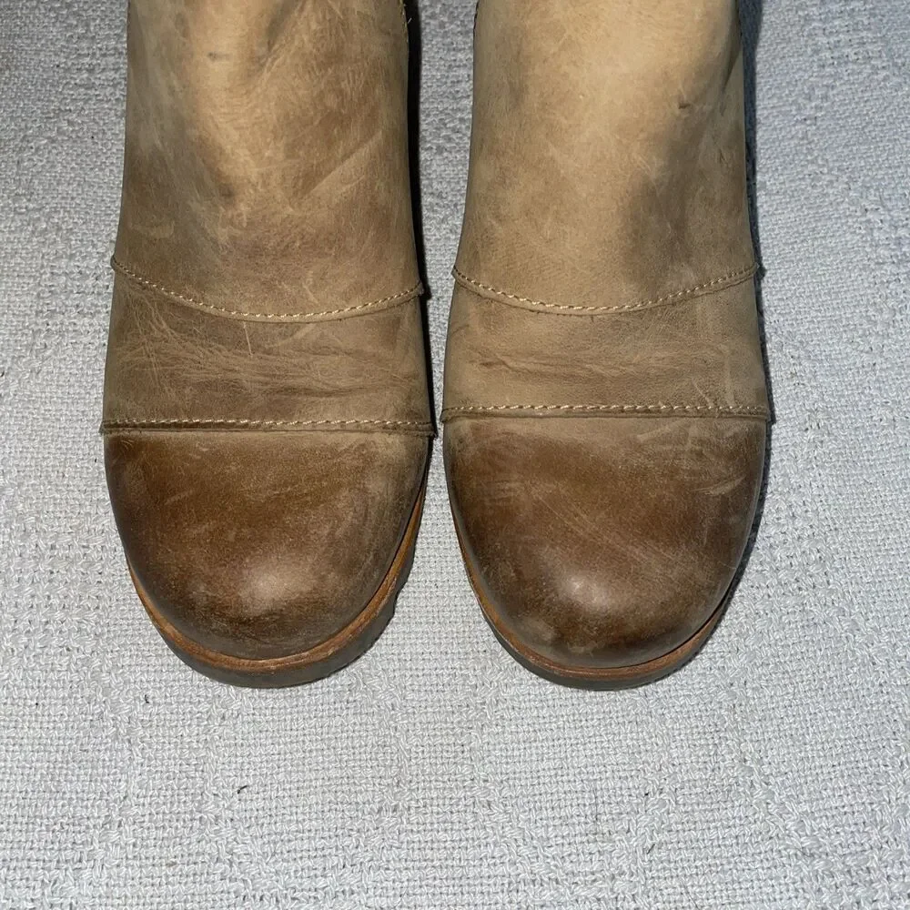 Sorel Women’s Ankle Boots Size 8 M Tan Leather Outdoors Hiking Active